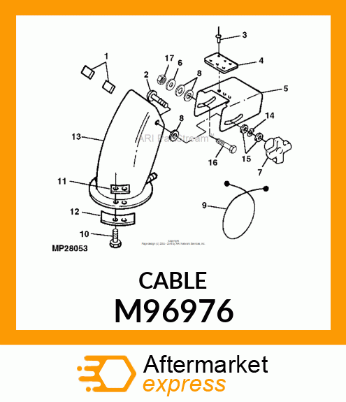 CABLE, SPOUT M96976