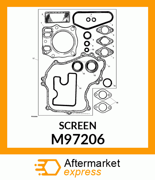 SCREEN, OIL FILTER M97206