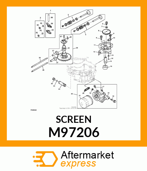 SCREEN, OIL FILTER M97206