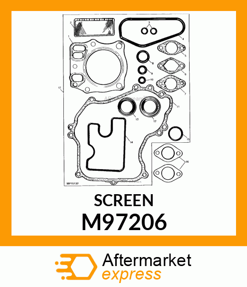 SCREEN, OIL FILTER M97206