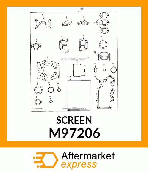 SCREEN, OIL FILTER M97206