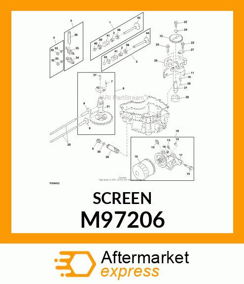 SCREEN, OIL FILTER M97206