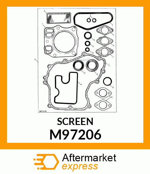 SCREEN, OIL FILTER M97206