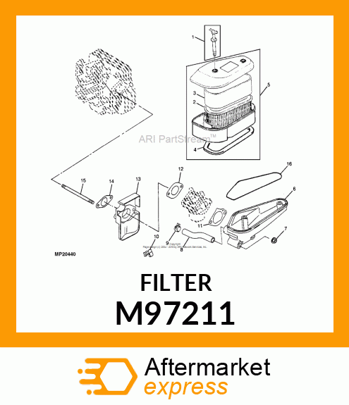 ELEMENT, PAPER AIR FILTER M97211