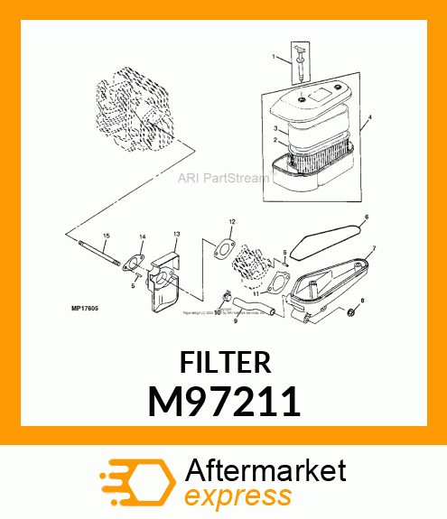 ELEMENT, PAPER AIR FILTER M97211