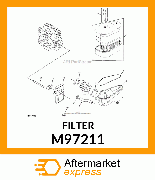 ELEMENT, PAPER AIR FILTER M97211