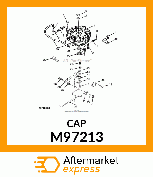 CAP, SPARK PLUG M97213