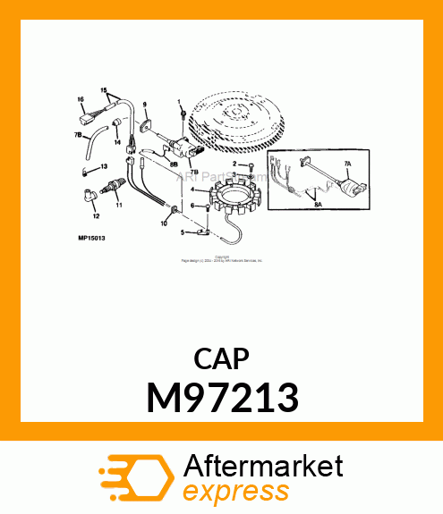 CAP, SPARK PLUG M97213