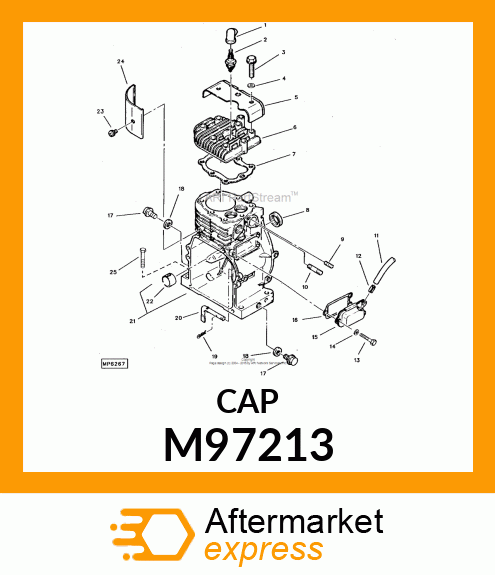 CAP, SPARK PLUG M97213