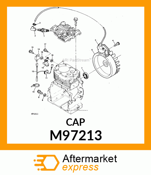 CAP, SPARK PLUG M97213