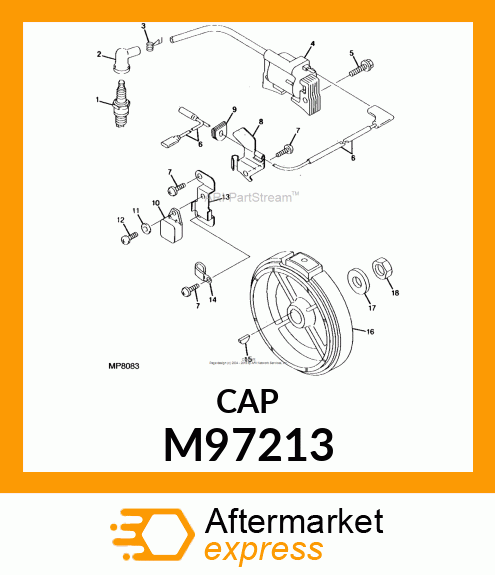 CAP, SPARK PLUG M97213