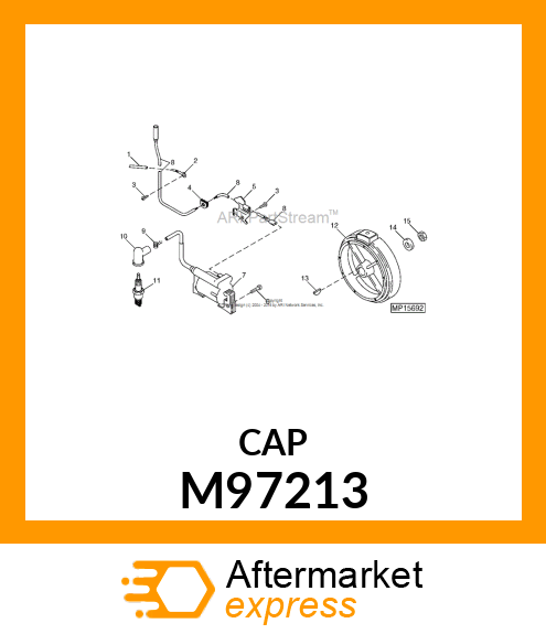 CAP, SPARK PLUG M97213