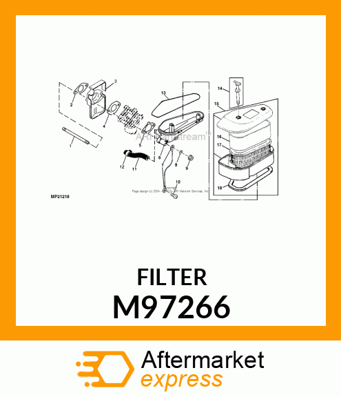 ELEMENT, PAPER AIR FILTER M97266