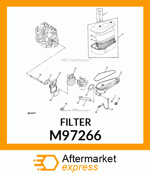 ELEMENT, PAPER AIR FILTER M97266