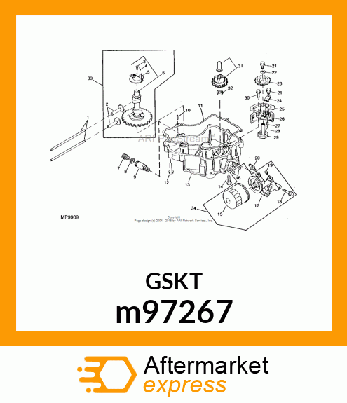 GASKET, CRANKCASE COVER m97267