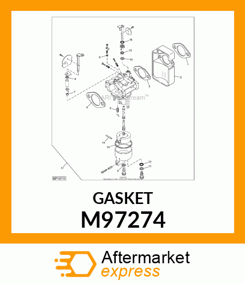 GASKET, CARBURETOR M97274