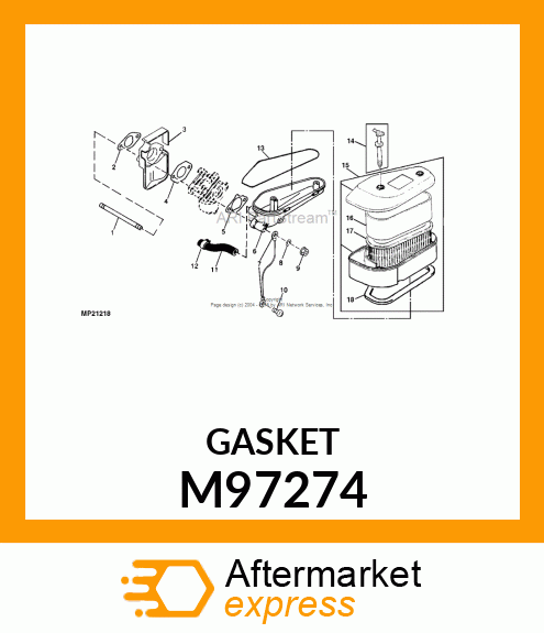 GASKET, CARBURETOR M97274