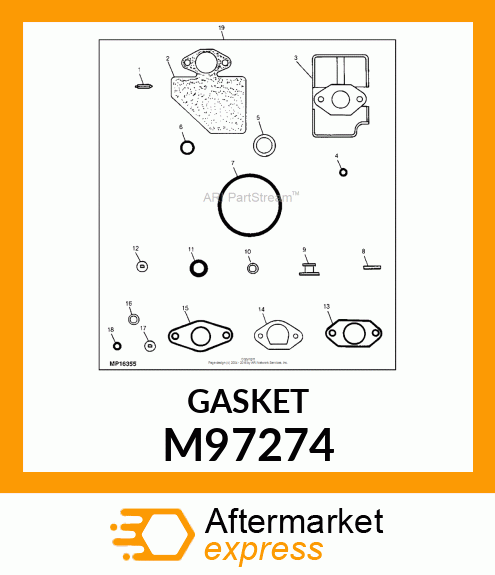 GASKET, CARBURETOR M97274