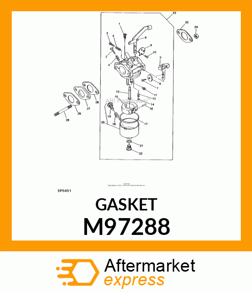 GASKET, AIR FILTER M97288