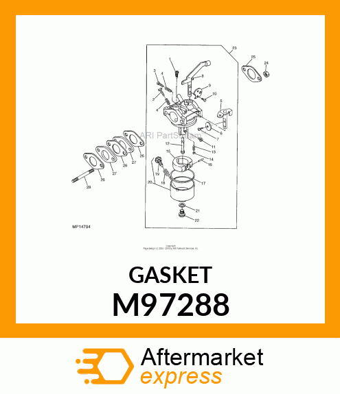 GASKET, AIR FILTER M97288