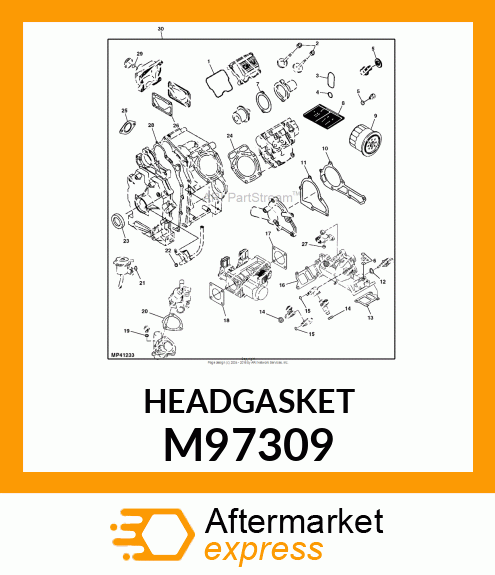 GASKET, CYLINDER HEAD M97309