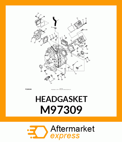 GASKET, CYLINDER HEAD M97309