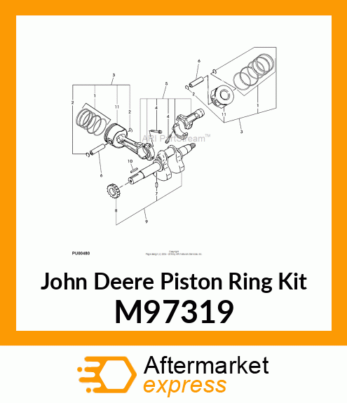 KIT, PISTON RING STANDARD M97319