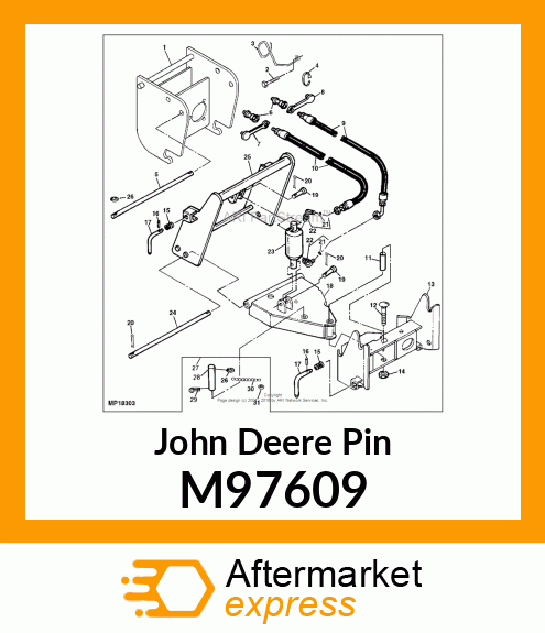 PIN FASTENER, IN,COUPLER M97609