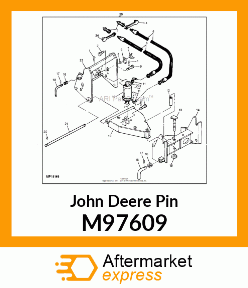 PIN FASTENER, IN,COUPLER M97609