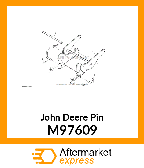 PIN FASTENER, IN,COUPLER M97609