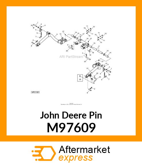 PIN FASTENER, IN,COUPLER M97609