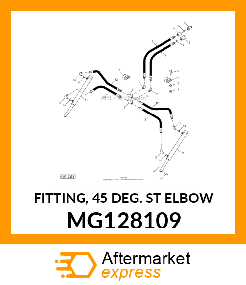 FITTING, 45 DEG. ST ELBOW MG128109