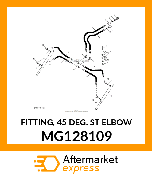 FITTING, 45 DEG. ST ELBOW MG128109