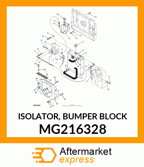 ISOLATOR, BUMPER BLOCK MG216328