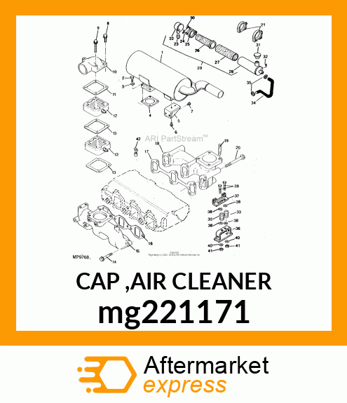 CAP ,AIR CLEANER mg221171