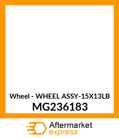 Wheel - WHEEL ASSY-15X13LB MG236183