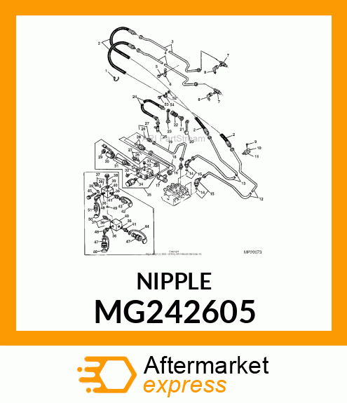 Threaded Nipple - COUPLER, 3/4 MALE THREADS(19MM) MG242605