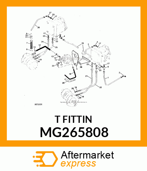 Tee Fitting - RUN TEE A 3/4-16 MG265808