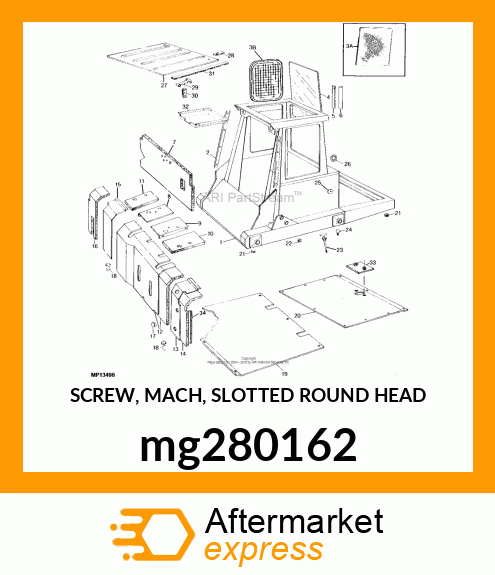 SCREW, MACH, SLOTTED ROUND HEAD mg280162