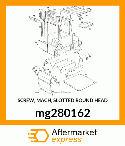 SCREW, MACH, SLOTTED ROUND HEAD mg280162