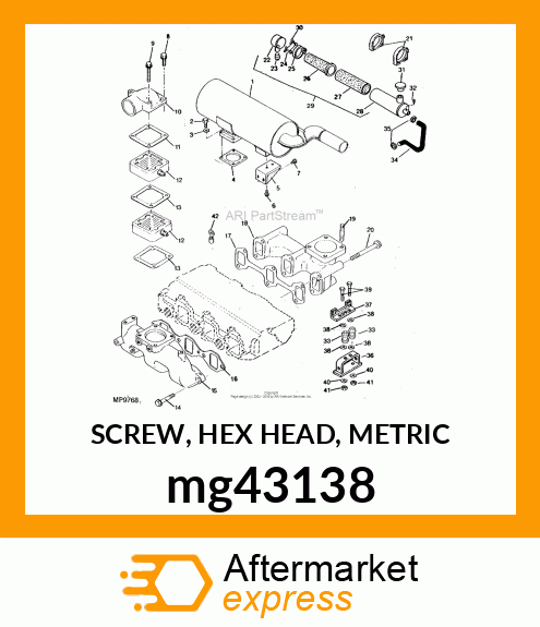 SCREW, HEX HEAD, METRIC mg43138