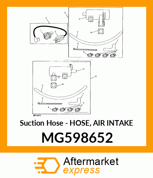 Hose Air Intake MG598652