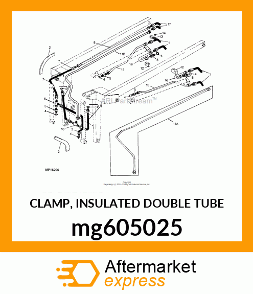 CLAMP, INSULATED DOUBLE TUBE mg605025