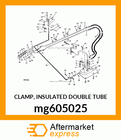 CLAMP, INSULATED DOUBLE TUBE mg605025