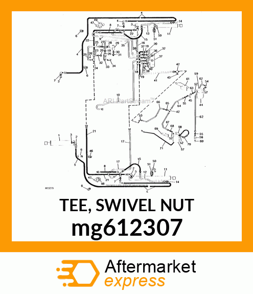 TEE, SWIVEL NUT mg612307