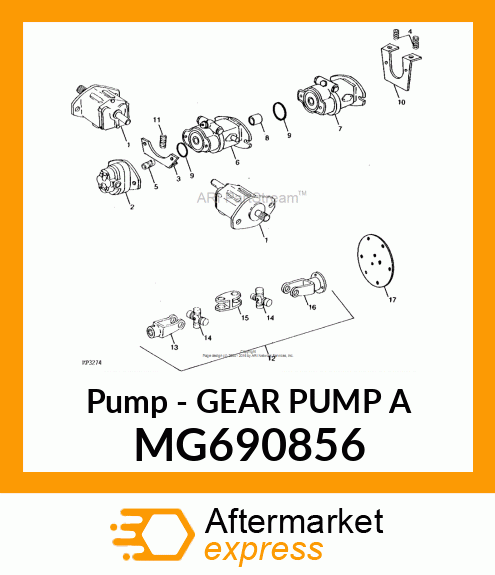 Pump - GEAR PUMP A MG690856