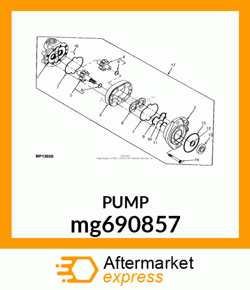 PUMP, GEAR ASSY mg690857