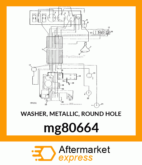 WASHER, METALLIC, ROUND HOLE mg80664