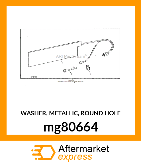 WASHER, METALLIC, ROUND HOLE mg80664