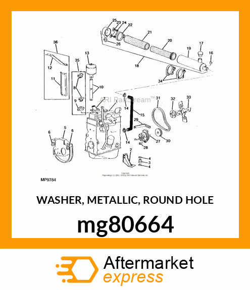 WASHER, METALLIC, ROUND HOLE mg80664